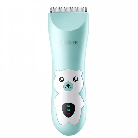 XIRQI Children's Hair Clipper,Professional Baby Haircut Machine-Cordless,Waterproof Clipper with Low Noise and Ceramic Blades for Safe and Easy Home Haircuts (Blue)