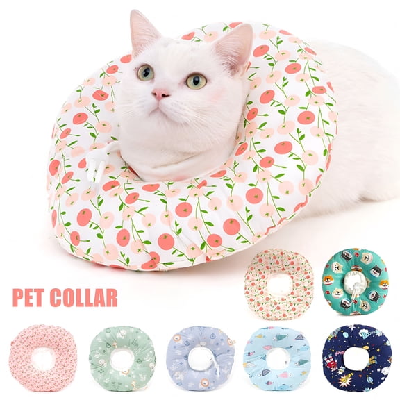 XIRQI Comfy Pet Recovery Collar, Soft Adjustable Protective Dog Neck Donut Collar for Small and Medium Dogs and Cats After Surgery Safe Alternative Cone