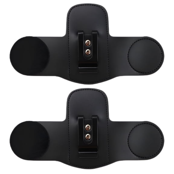 XIRQI Community Nurse Essentials Stethoscope Holder Black PU 2Pcs 7.9x4.1x0.4In