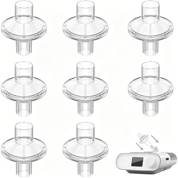 XIRQI Cpap Filters for Cpap and Bipap Machine-Cpap Inline Filters Compatible with 22Mm and 25Mm Cpap Tube Hose,Cpap Supplies Accessories,8 Packs