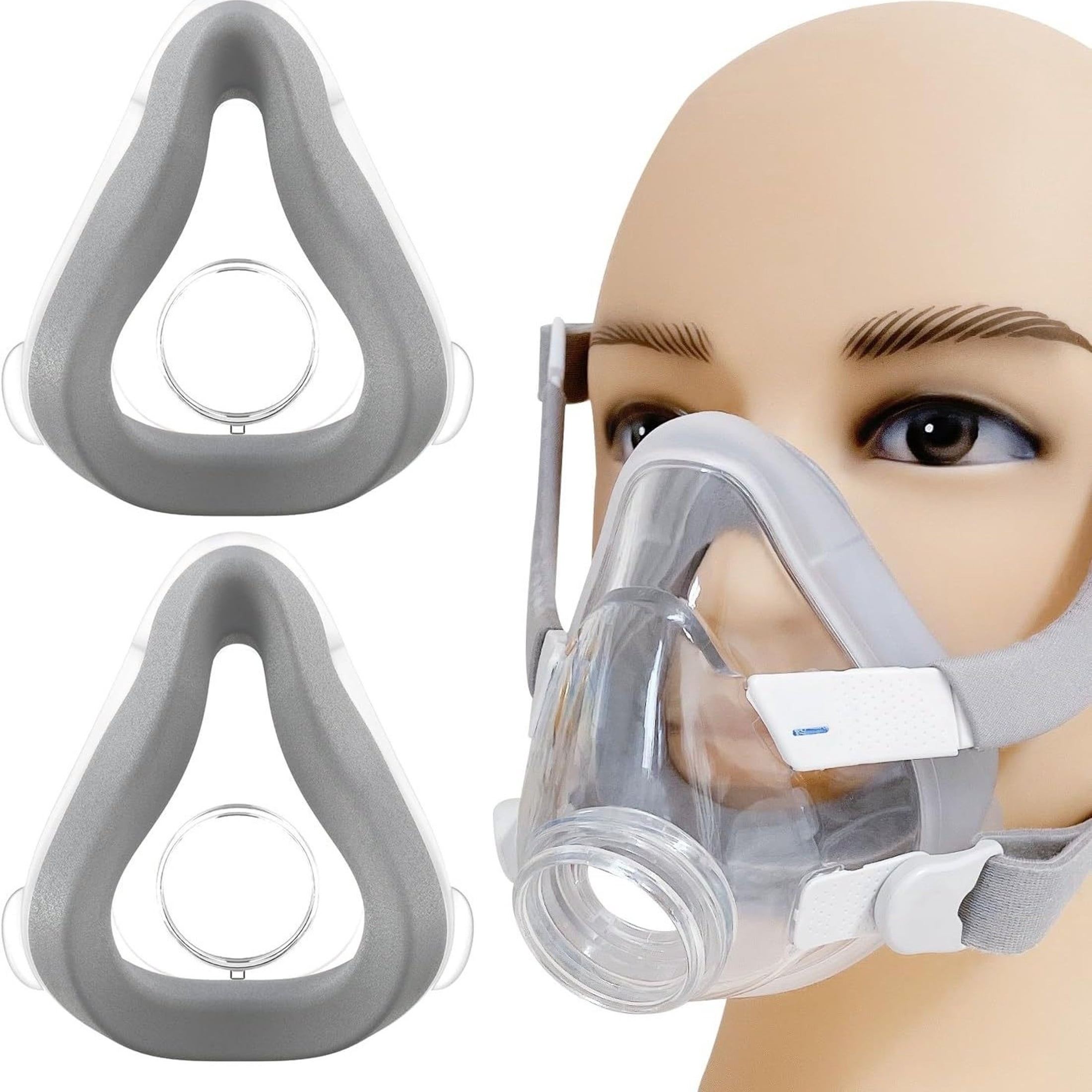Mask Cusions XIRQI Cushion - Full-Face Cpap Mask Cushions Replacement - Cpap ...