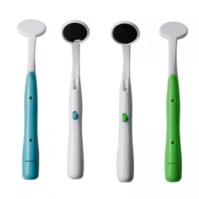XIRQI Dental Mirror for Teeth with Led Light-Dentist Mirror for Inside Mouth,Gums&Tongue-Anti-Fog Reusable Mouth Mirror Dental for Home Use,Handheld Dental Mirror-2 Pack