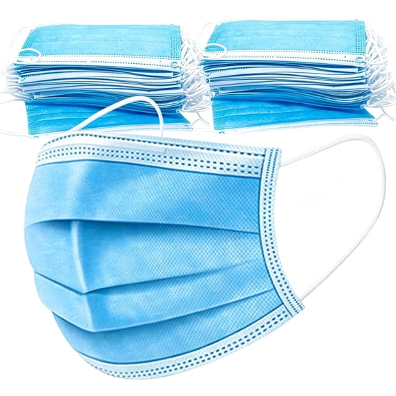 XIRQI Disposable Face Masks 3-Ply Non-Medical(50 Pack) Breathable Soft Earloop,Adjustable Nose Clip,Lightweight Dust&Pollen Barrier,Adult Universal Size