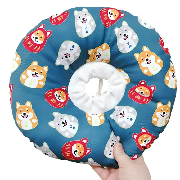 XIRQI Dog Cone Collar Alternative After Surgery, Dog Neck Donut Collar Recovery E Collar for Post Surgery, Soft Dog Cone for Small Medium Puppies Cats - Blue