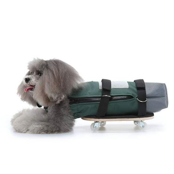 XIRQI Dog Wheelchair for Back Legs, Pet Scooter with 4 Omnidirectional Wheels, Adjustable Mobility Aid for Paralyzed Pets, Indoor Outdoor Rear Leg Support (Large)