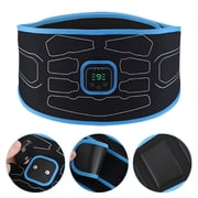 XIRQI EMS Muscle Stimulator Abdominal Toning Belt Fitness Massager Training Gear Waist Ab Trainer Waist Trainer Body Slimming Shaping black