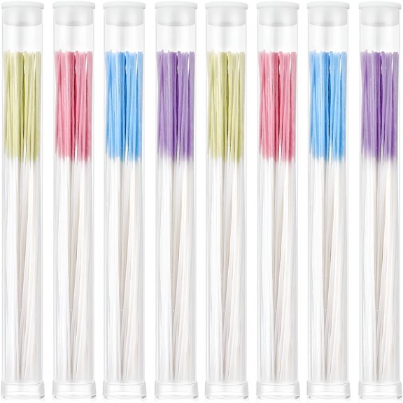 XIRQI Ear Cleaner 8 Tubes Ear Hole Floss Earrings Hole Cleaner Disposable Piercing Aftercare Cleaner Earrings Piercing Cleaning Line Ear Piercing Care Cleaning Tool