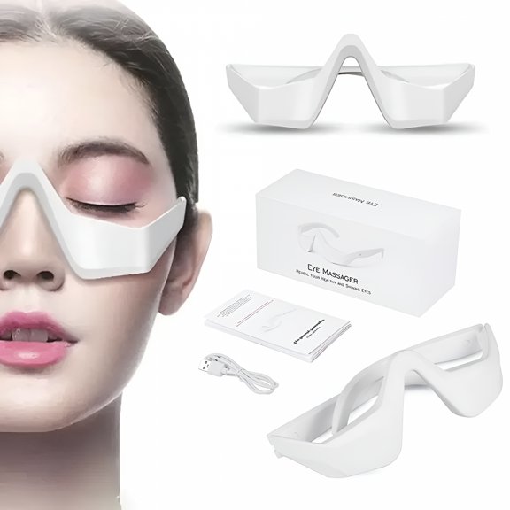 XIRQI Electric Eye Massager Glasses Relieves Eye Fatigue Red Light Therapy Eye Beauty Instrument