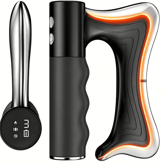 XIRQI Electric Heated Muscle Scraper Tool,3-In-1 Multifunctional Fascia Knife Massage with Heat&Vibration