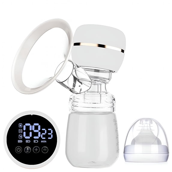 XIRQI Electric Rechargeable Breast Pump-Wearable,Hands-Free,9 Gears,Smart Automatic Wireless Design with Lcd Display,Bpa-Free,Low Noise