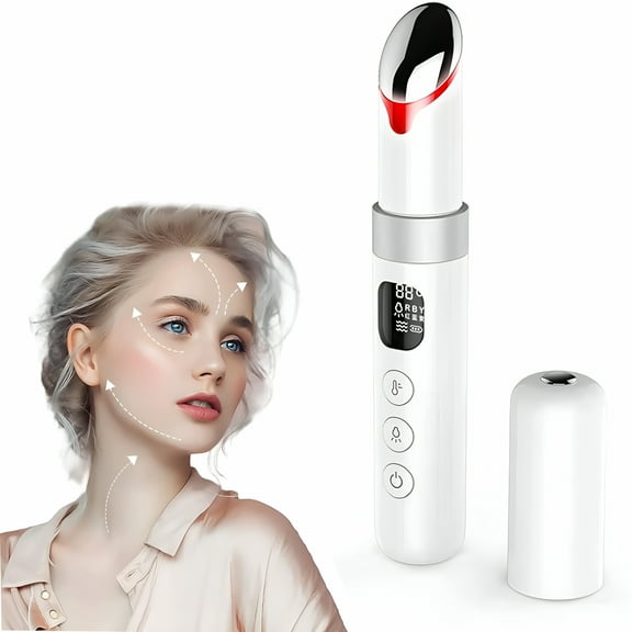 XIRQI Eye Massager RF Radio Frequency Facial Device Massager Lifting Firming Skin Care Tool for Eyes Neck Wrinkles with LCD Display(38-45C)