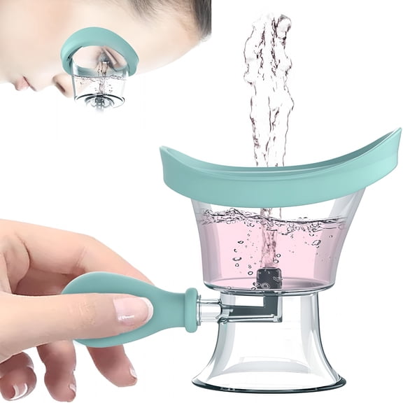 XIRQI Eye Wash Cup,Eye Wash Kit - Silicone Manual Air Pressure Eye Cleaning Cup for Eye Rinse,Portable Eye Care Tool for Quick Relief from Tired Eyes,Cleaning Eye Dust,Makeup Irritants