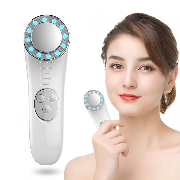 XIRQI Face Massager 7 in 1 Skin Care Tools Red and Blue Light Therapy High Frequency Facial Machine Face Cleaner Lifting Machine Face Tightening Machine