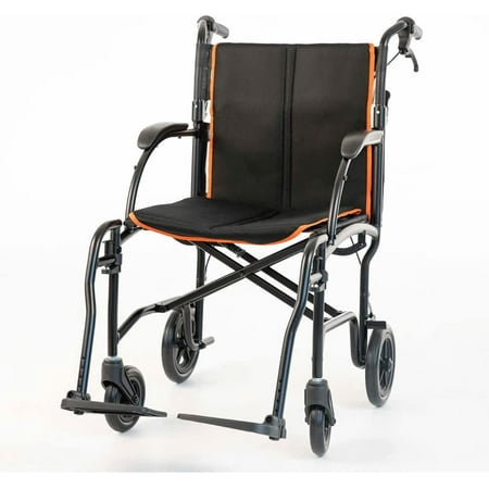 XIRQI Feather Transport Wheelchair Weighs Just 13 lbs. (Handbrakes Included)