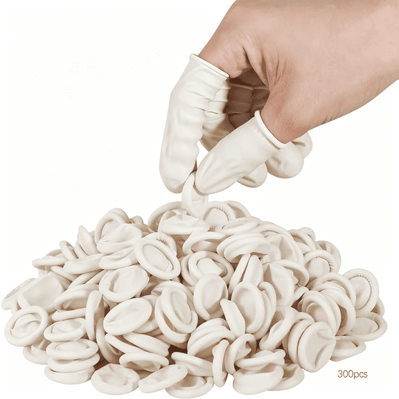 XIRQI Finger Cots Disposable,Large Finger Thumb Gloves Protectors,Sleeves Covers Protection for Fingertips(Approx. 210 Pcs)