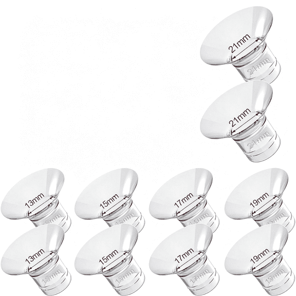 XIRQI Flange Inserts 13/15/17/19/21Mm 10Pcs for Momcozy S9/S9Pro/S10/S12/S12Pro/Medela/Tsrete Bellababy Etc 24Mm Wearable Breast Pump,Reduce 24Mm Tunnel Down to Correct Size-10Pcs