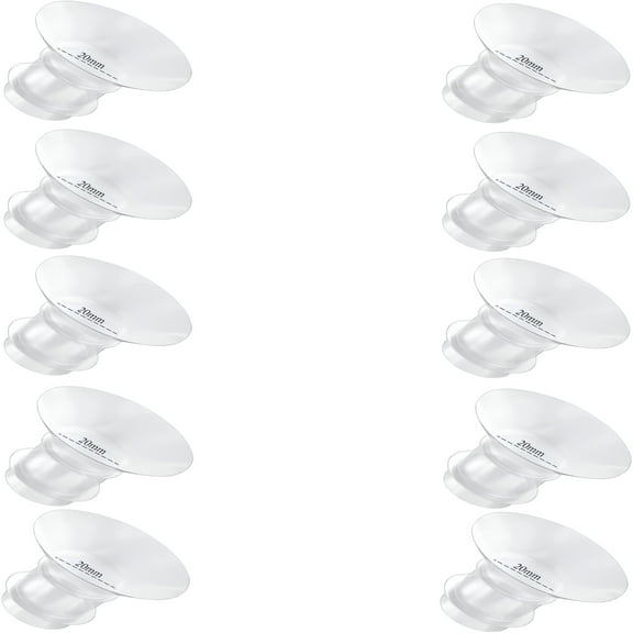 XIRQI Flange Inserts 20mm for 24mm Shields/Flanges, Compatible with Wearable Breast Pump, Reduce 24mm Nipple Tunnel Down to 20mm, 10PCS