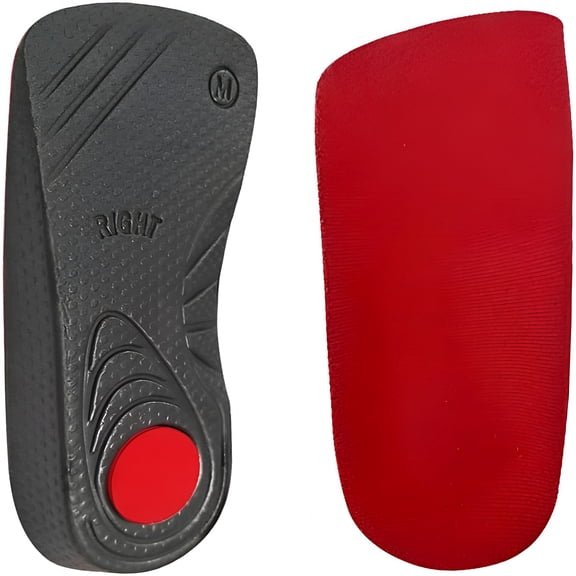 XIRQI Flat Feet Orthotic Insoles Red Shape Leg Correction Shoe Pads Arch Support for Fallen Arch Valgus Varus Relief Suitable for Running Hiking Basketball