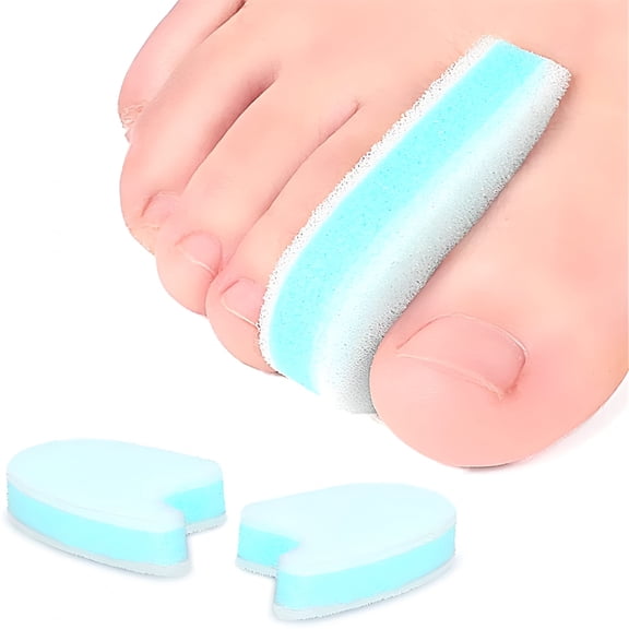 XIRQI Foam Toe Separators for Overlapping Toes - 3 Layer Foam Toe Spacers - Prevent Friction and Release Pressure - Bunion Corrector (1/2" Thick) - 8 Pcs