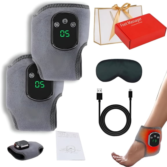 XIRQI Foot Massager,3-in-1 Foot Massager with 3 Vibration Modes,5 Heat Levels,Touch Screen,Compact & Portable for All Ages Ankle Massage