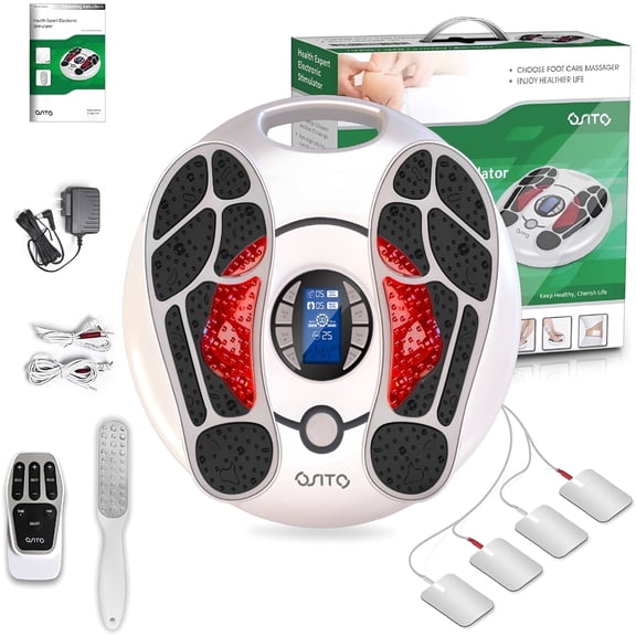XIRQI Foot Massager for Neuropathy, Foot Massager Circulation Stimulator, Foot Massager for Circulation and Pain Relief, 25 Modes 99 Intensities, Electric Foot Massagers for Women/Men
