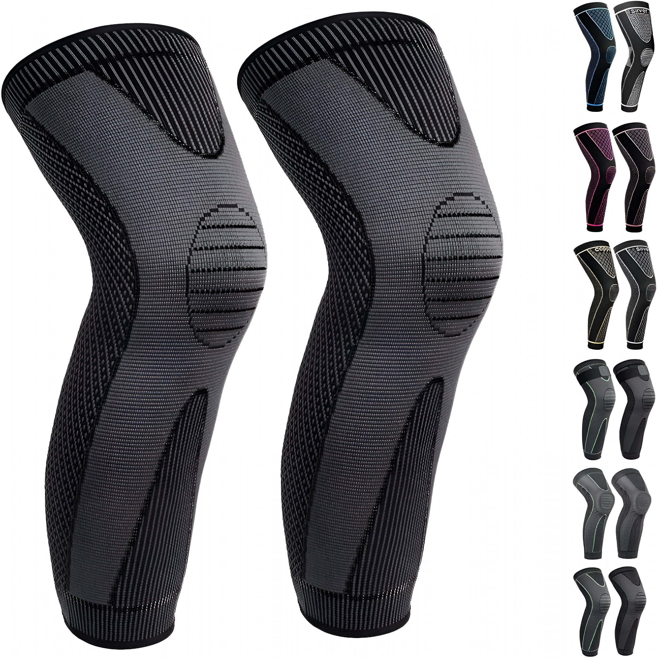 XIRQI Full Leg Sleeves Long Compression Leg Sleeve Knee Sleeves Protect Leg, for Man Women Basketball, Arthritis Cycling Sport