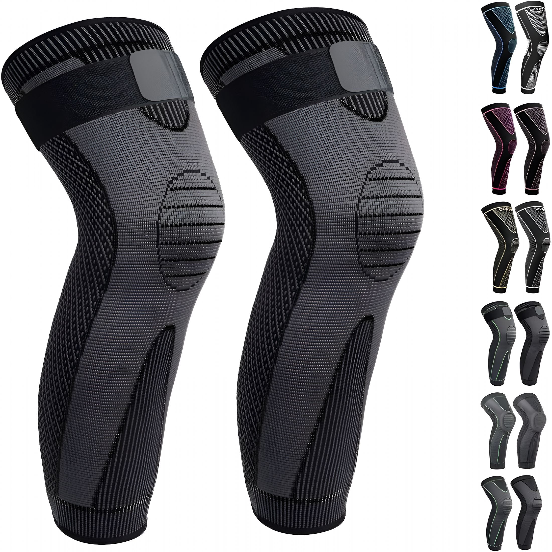 XIRQI Full Leg Sleeves Long Compression Leg Sleeve Knee Sleeves Protect Leg for Men and Women Basketball,Arthritis,Cycling Sport
