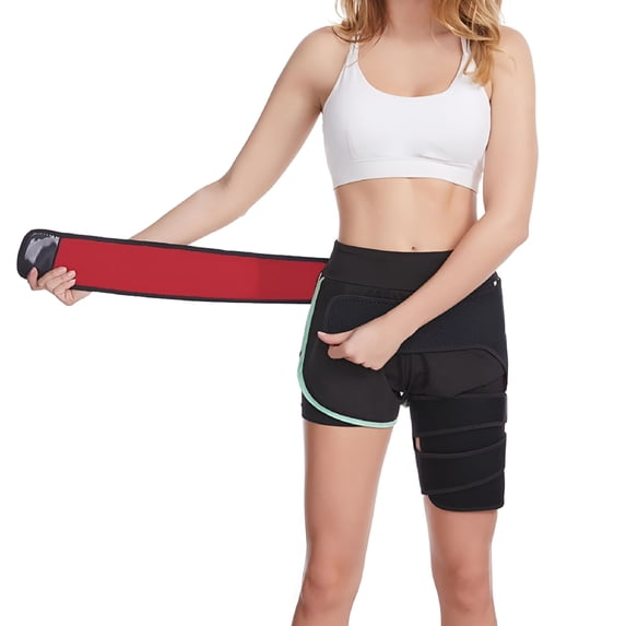 XIRQI Groin Support Hip Brace for Sciatica Pain Relief,Hip Brace Groin Support Wrap for Quadriceps Thigh Hamstring Compression Sleeve Hip Arthritis Pulled Muscles Joint Sciatica Groin Strap