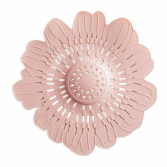 XIRQI Hair Drain Catcher,Flower Shape Design Shower Drain Cover,Efficient Hair Filtering Function Bathtub Drain Hair Catcher,Artificial silicone