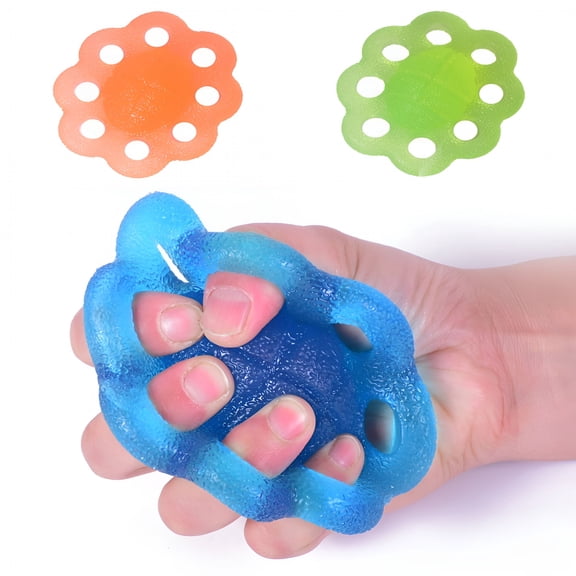 XIRQI Hand Therapy Ball Finger Ball Exerciser Grip Ball&Hand Strengthener Trainer Balls for Arthritis Finger Physical Training Tool Elderly Hand Ball Strength Squeeze Flexible