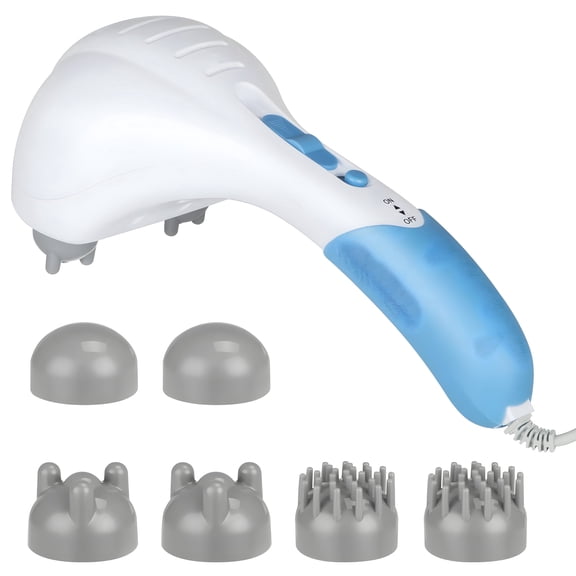 XIRQI 2026 New Handheld Back Massager - Double Head Electric Full Body Massager - Deep Tissue Percussion Massage Hammer for Muscles, Head, Neck, Shoulder, Back, Leg, Foot
