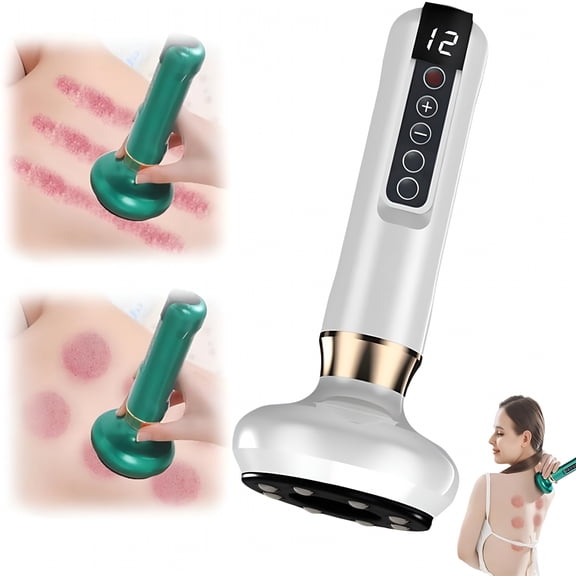 XIRQI Handheld Cellulite Massager,Wireless Rechargeable Vibrating Scraper for Home Use,Massage Legs,Arms and Back,Multi-function Heating
