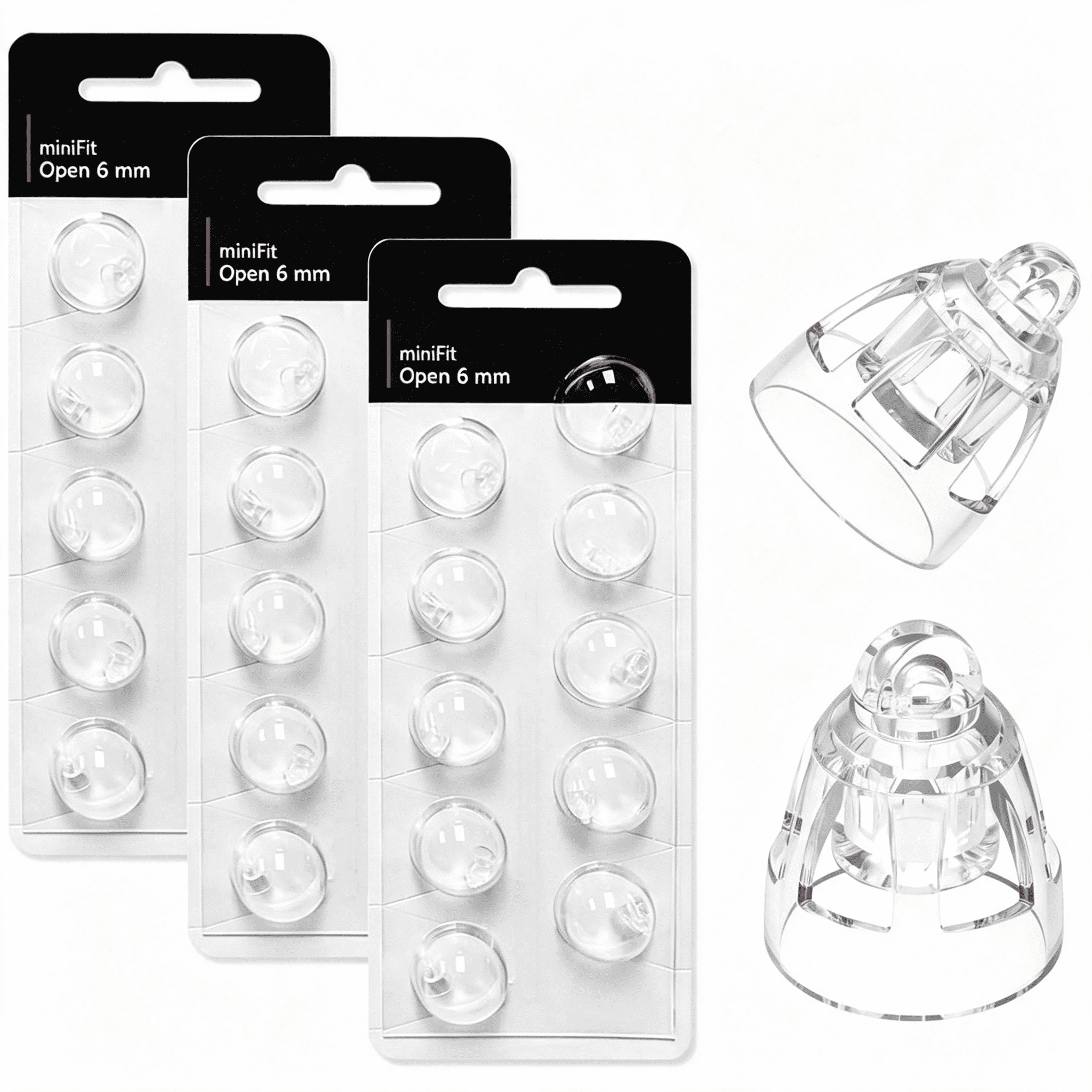XIRQI Hearing Aid Domes for Oticon Minifit (6Mm Open Vent Bass),Oticon ...