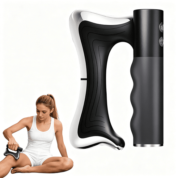 XIRQI Heated Muscle Scraping Tool,Electric Fascia Knife Massager Heating and Vibration,Full Body Contouring Device,Muscle Relief Better Circulation(Black)