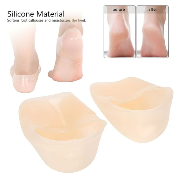 XIRQI Heel Spur Support,1 Pair Silicone Plantar Fasciitis Heel Spur Ankle Support Anti-crack Protector,Heel Support Brace