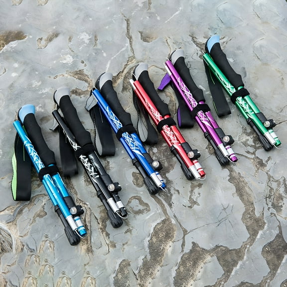 XIRQI Hiking Trekking Poles, Collapsible, Lightweight, Anti Shock, Hiking or Walking Sticks, Adjustable Hiking Pole for Men and Women