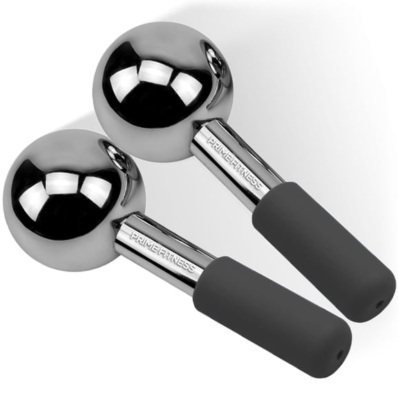 XIRQI Ice Globes for Facials | Unbreakable Steel Cooling Roller | Cryo Sticks for Face | Massager for Face Neck&Eyes | Skin Care for Dark Circles,Puffiness,Wrinkles,Collagen Production(Black)