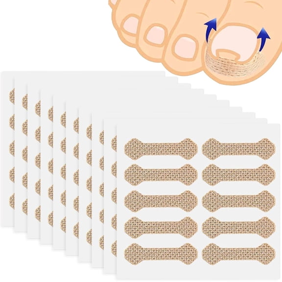 XIRQI Ingrown Toenail Treatment,100 Pcs Breathable Ingrown Toenail Strips,Painless Ingrown Toenail Tool,Professional Pedicure for Toenail Corrector Patch