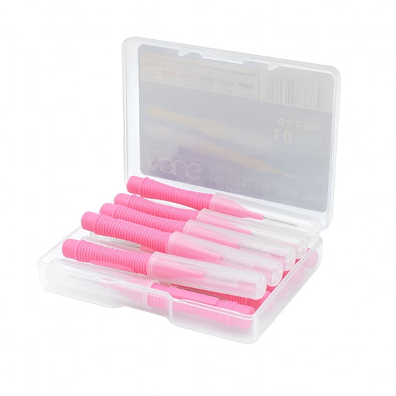 XIRQI Interdental Cleaner Flossers for Braces Orthodontics Food Debris Toothpick Brush Pink