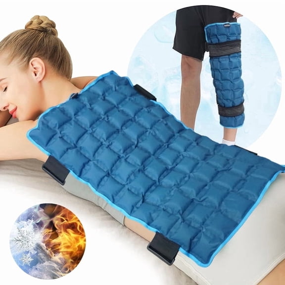 XIRQI Large Ice Pack 13X22 Inch for Hot&Cold Compress Therapy,Reusable Self-Absorbing Water Back Pad for Pain Relief,Ideal for Back,Knee,Leg,Neck,Shoulder,Hip(1 Pack)