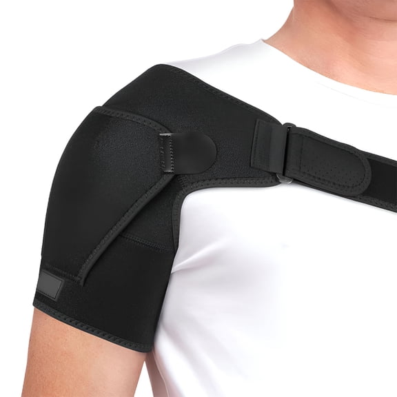 XIRQI Lebilp Shoulder Brace with Adjustable Compression Sleeve Rotator Cuff Support & Arm Sling, HotCold Pack Compatible, Breathable Stabilizer for Pain Relief