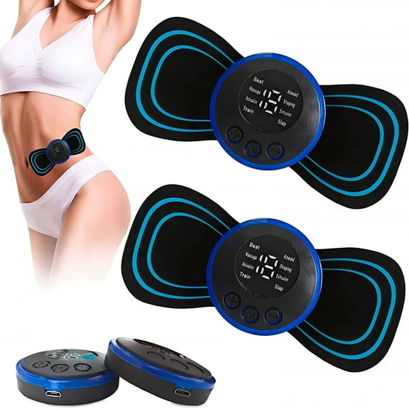 XIRQI Lymphatic Drainage Massager 2 Pcs,Body Massager Patch for Whole Body,Cervical Massage Soothing Pain,Portable Mini Massager for Neck Back Waist Arms Legs Aches,Easy Use at Home
