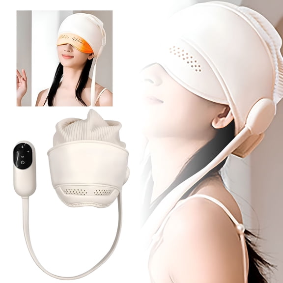 XIRQI Electric Migraine Relief Cap Massager, Eye And Head Massager with 6 Airbags And 3 Heat Modes, Smart Temple Massager Sleep Aid, Stress Relief, Relaxation
