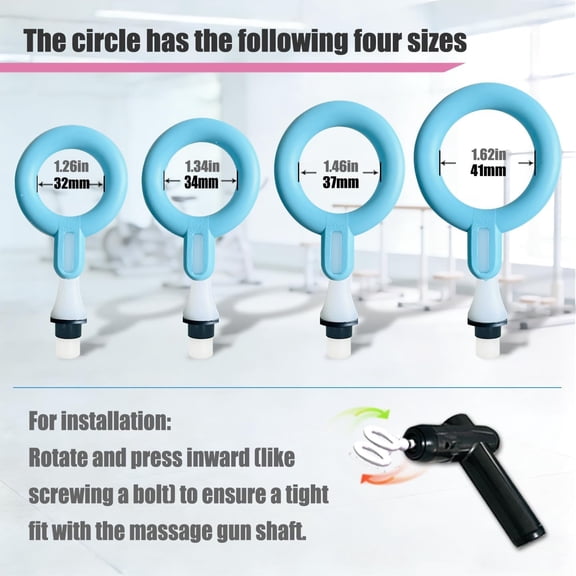 XIRQI Massage Gun Head Attachment for 12-19Mm Shaft,Replaceable Silicone Fascia Gun Head,Fitness Accessories for Muscle Relief