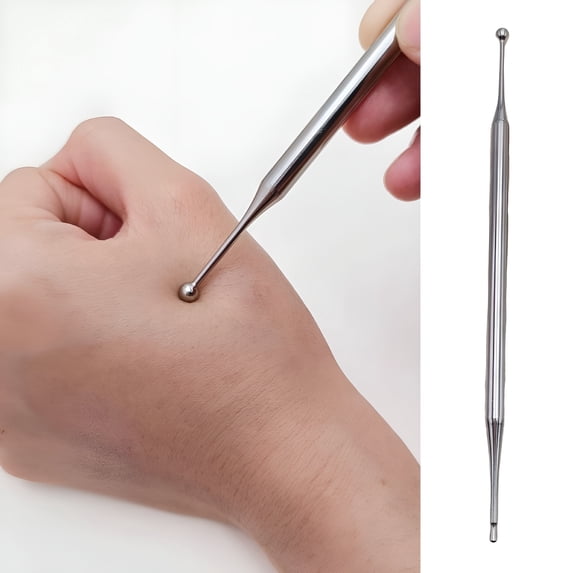 XIRQI Massage Pen Smooth Surface Polished Sturdy Stimulate Skin Points Ease Tension Face Reflexology Tool Acupoint Massage Pen Body Care Supplies Reflexology Tools