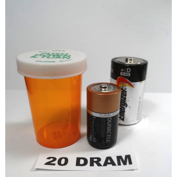 XIRQI Medicine Vials 30 Dram Amber 25 Pack