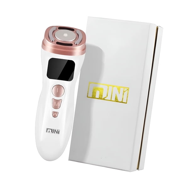 XIRQI Mini Facial Machine Wrinkles Remove Face Massager, Ultrasonic Face Machine RF Skin Tightening Rejuvenation Antiaging Machine for Eye Chin Neck