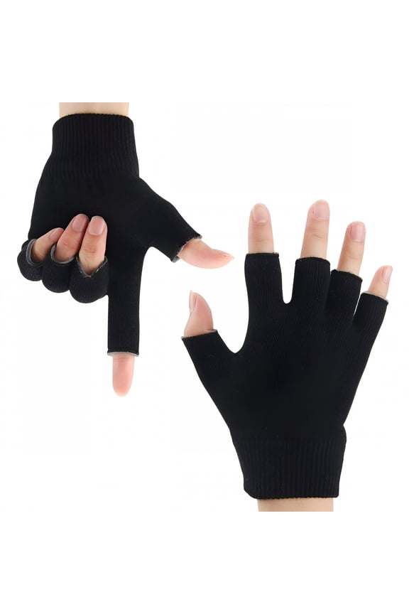 Moisturizing Spa Gloves Fingerless Women's Gel Moisturizing Gloves Day Night Instantly Repair Eczema Dry Rough and Cracked Hands