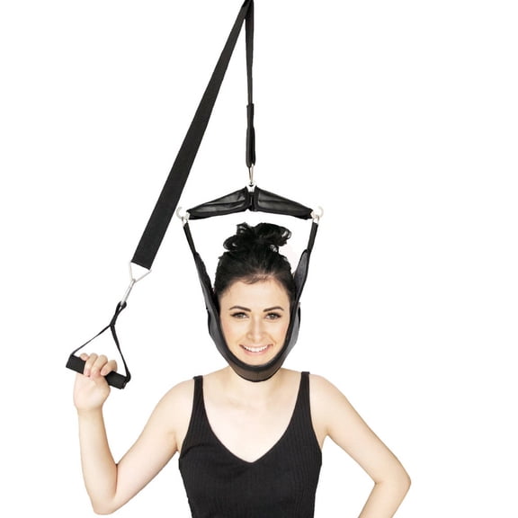 XIRQI Neck Stretcher,Home Design Neck Traction Device,Neck Care Neck Stretcher Cervical Traction,Black