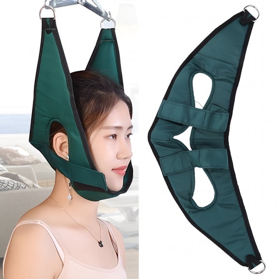 XIRQI Neck Traction Belt,Neck Traction Stretcher,Adult Home Cervical Vertebra Traction Belt Canvas Breathable Neck Traction Device Stretcher